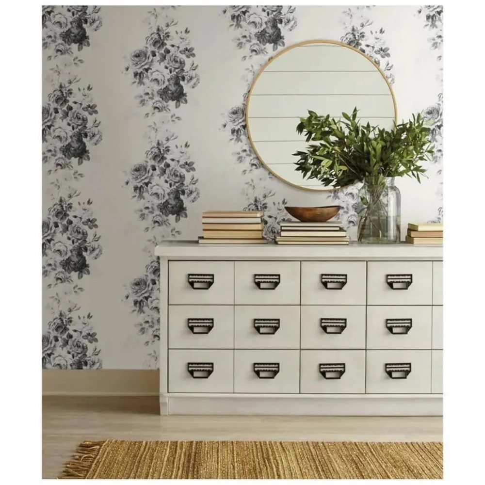 COPY - Magnolia Home Joanna Gaines Tea RoseWallpaper strippable Washable matte …